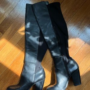 black over-the-knee boots